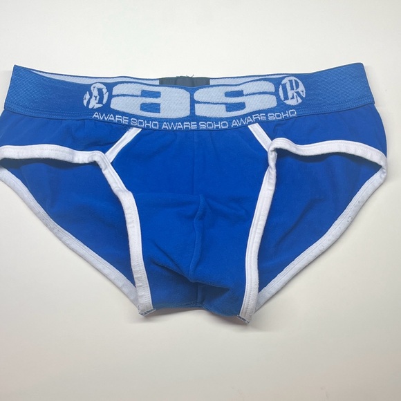 Blue and White Men's Briefs Aware SoHo - Picture 1 of 1